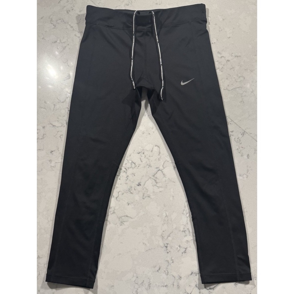 Nike Running Capri Leggings Womens Small Black Dri-FIT Compression 667623-010